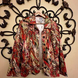 Chico's Size 1 Multi-Color Denim Jacket